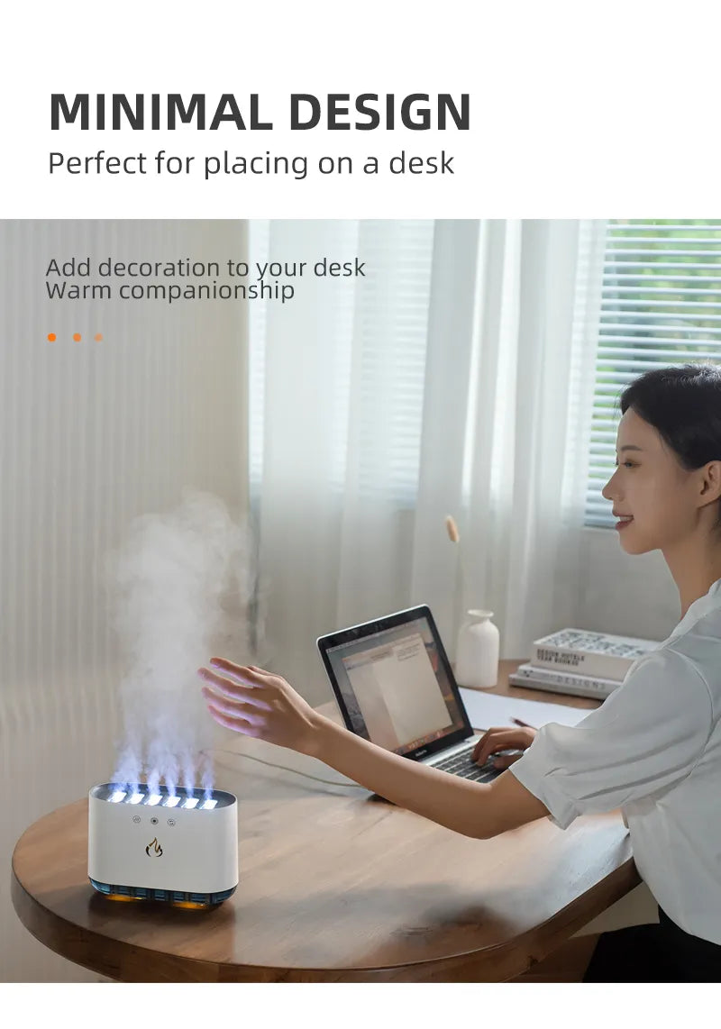 Dynamic Flame Aroma Humidifier