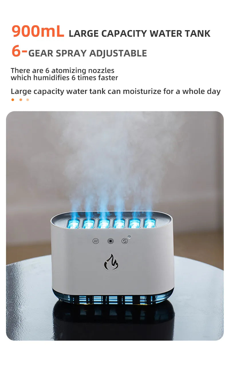 Dynamic Flame Aroma Humidifier